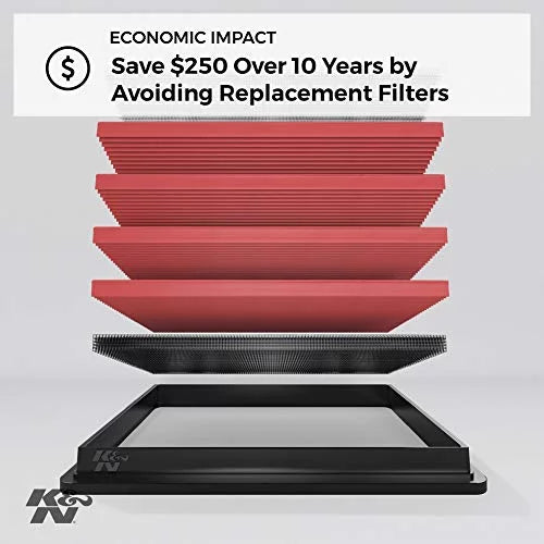 K&N Engine Air Filter: High Performance, Premium, Washable, Replacement Filter: 2007-2019 Nissan/Infiniti/Suzuki/Fiat V6 (370Z, FairladyZ, Skyline 370 , QX50, Q40, Q60, G37, EX37), 33-2399