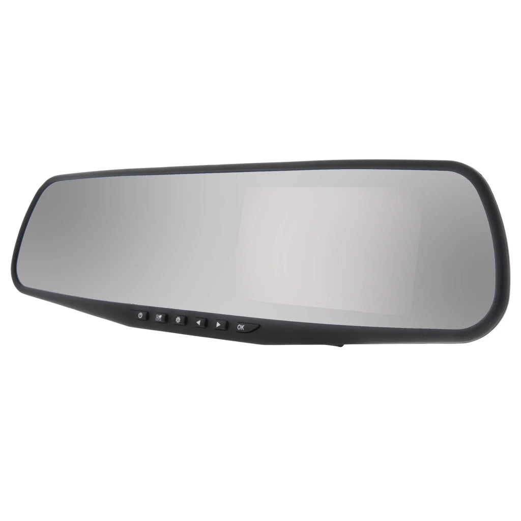 Armor All 720P  Rearview Mirror Dash and Backup Camera, 4.3 Inch  Screen, Instant Motion Direction/Field Of View, 16GB Storage Card Included