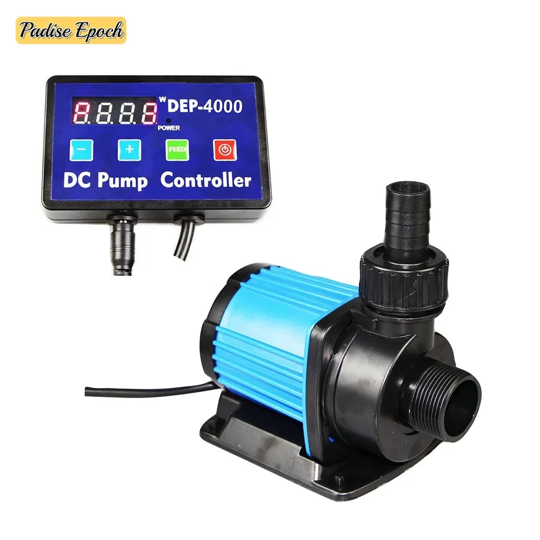 Aquarium 24 V  Quiet Return Pump with Controller 1052  Submersible and Inline Water Pump with Feeding Mode and Memory Function for Fish Tank Pond Fountain and Sump Circulation