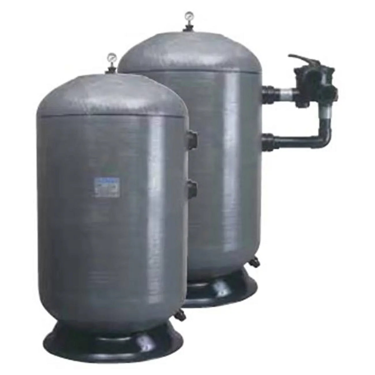 36 in. 50  SM900 Black Micron Side Mount Filter with 10 in. Clear Lid & 2 in. Bulkhead Connection