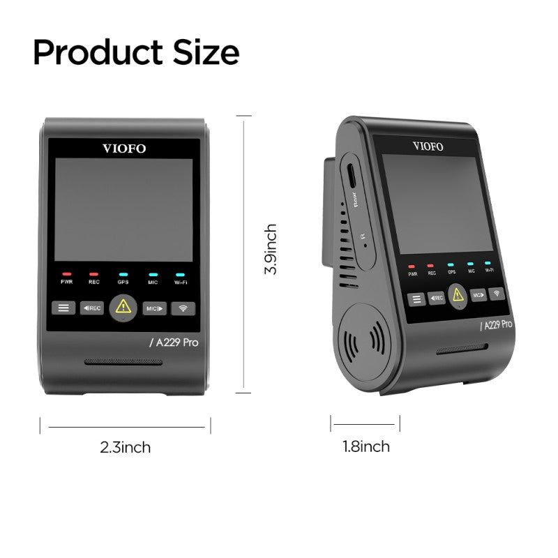 A229  1CH 4K Front Dashcam with WiFi, , and Sony  2