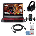 Acer Nitro 5 15.6-Inch 144hz  Gaming Laptop + High Quality 6ft  Cable +  Screen Cleaner + Wired Stereo Gaming Headset + Gaming Mouse