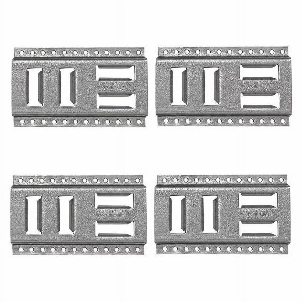 '- Fast-Track E-Track 8 Inch 4-Pack  Galvanized Steel Horizontal Vertical, Logistic Tie-Down for Pickups, Trucks, Trailers