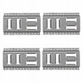 '- Fast-Track E-Track 8 Inch 4-Pack  Galvanized Steel Horizontal Vertical, Logistic Tie-Down for Pickups, Trucks, Trailers