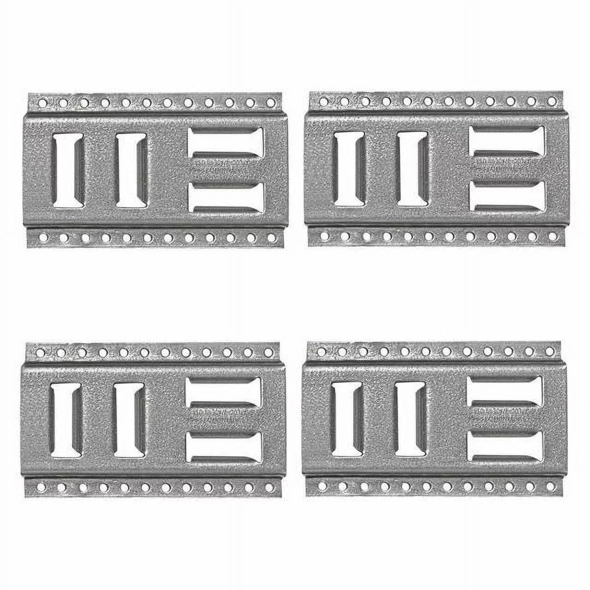 '- Fast-Track E-Track 8 Inch 4-Pack  Galvanized Steel Horizontal Vertical, Logistic Tie-Down for Pickups, Trucks, Trailers