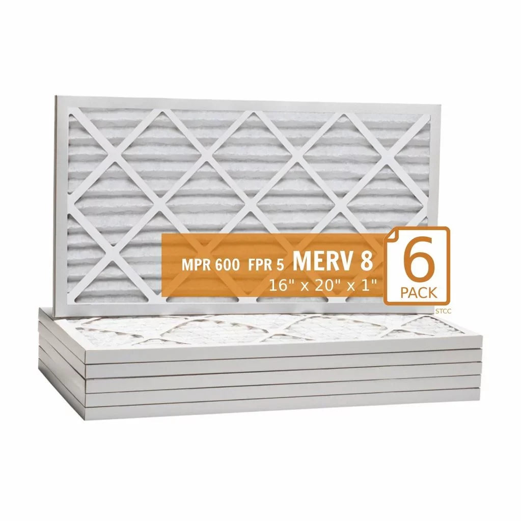 16x20x1 Key Pleat Purolator Air Filter -  8 (6 Pack)
