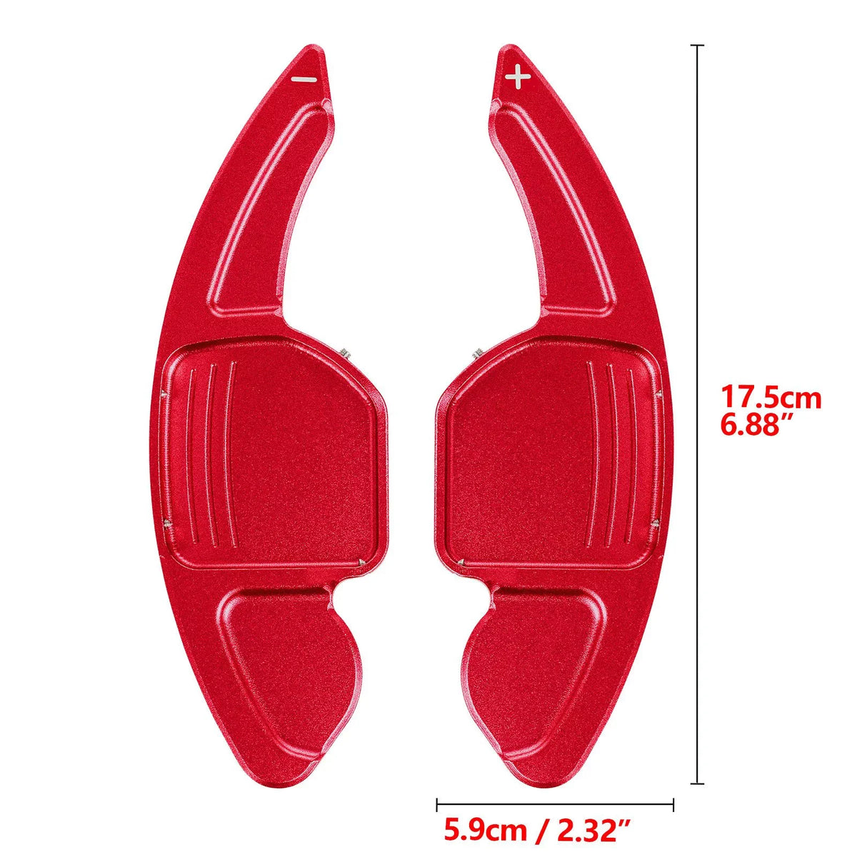 Xotic Tech Steering Wheel Paddle Shifter Cover Trim,  Aluminum Alloy, Compatible With Audi A3 A4 A5 A6 A7 A8 S3 S4 S5 S6 S7 S8 RS3 RS6 Q3 Q5 SQ5 Q7 (Red)