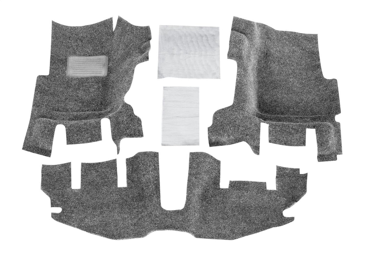 BedRug by RealTruck Front 3Pc Floorr Kit (w/o Center Console)-Heat Shields Compatible with select: 1997-2005 Jeep Wrangler / , 2006 Jeep Wrangler /  X
