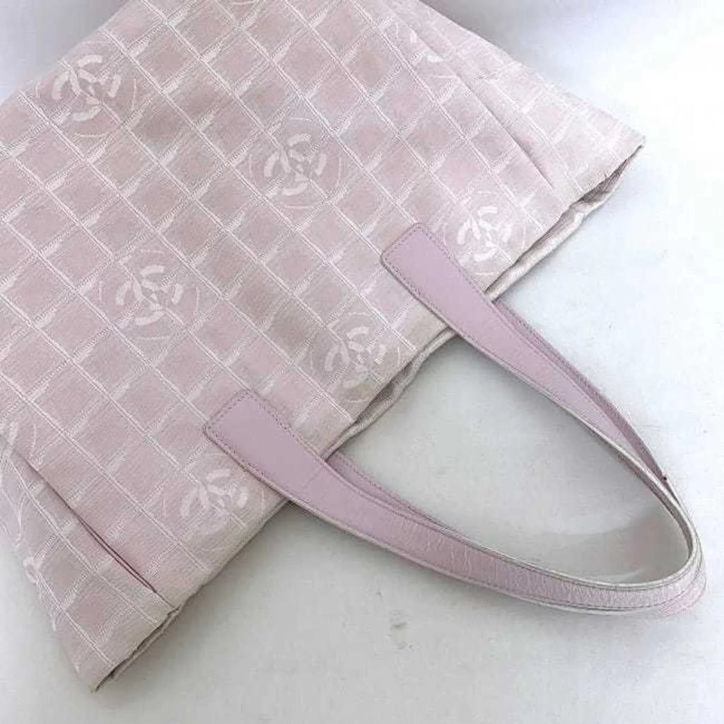 Pre-Owned Chanel  Pink New Line A15991 Nylon Leather 8216800  Coco Mark Tra Ladies (Good)