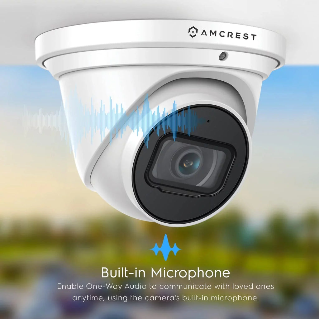 Amcrest 4K  Camera  Human/Vehicle Detection, UltraHD 8MP Outdoor Security Turret   Camera, 3840x2160, Wide Angle, IP67 Weatherproof, MicroSD, Built in Mic, White (IP8M-T2669EW-) (Used)