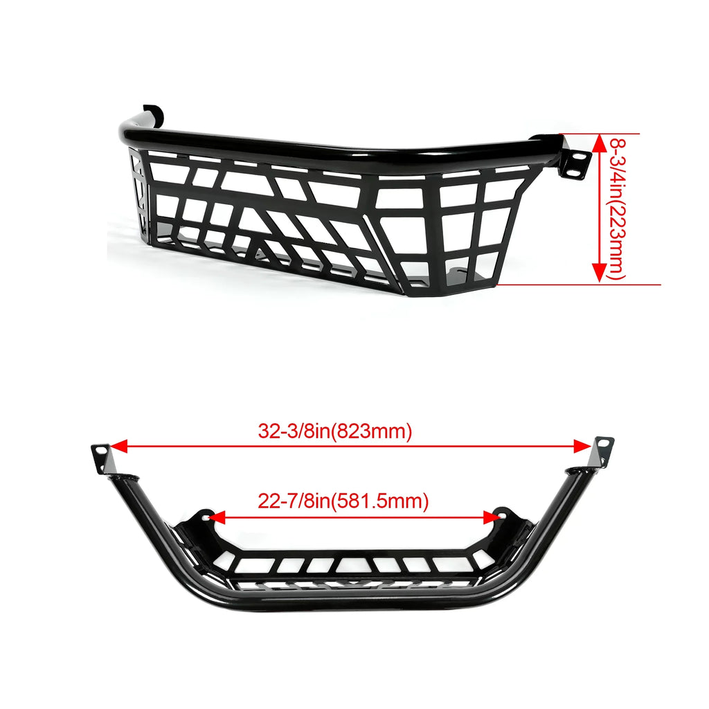 Kojem Cargo Barricade for 20 21 22 23 Kawasaki Teryx  1000 Luggage Rack Steel Bed Enclosure Tailgate Black Powder Coated