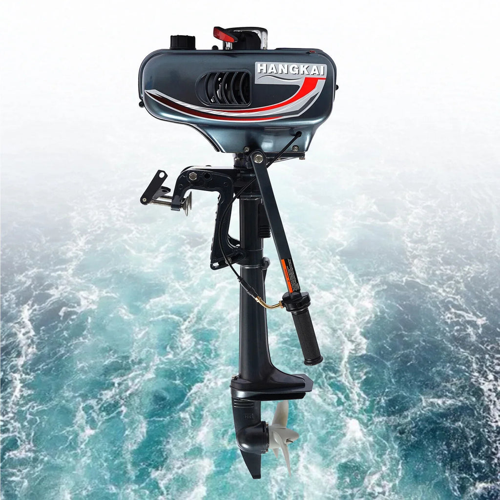 2-Stroke 3.5HP Outboard Motor Fishing Boat Petrol Engine  System 10 Km / H