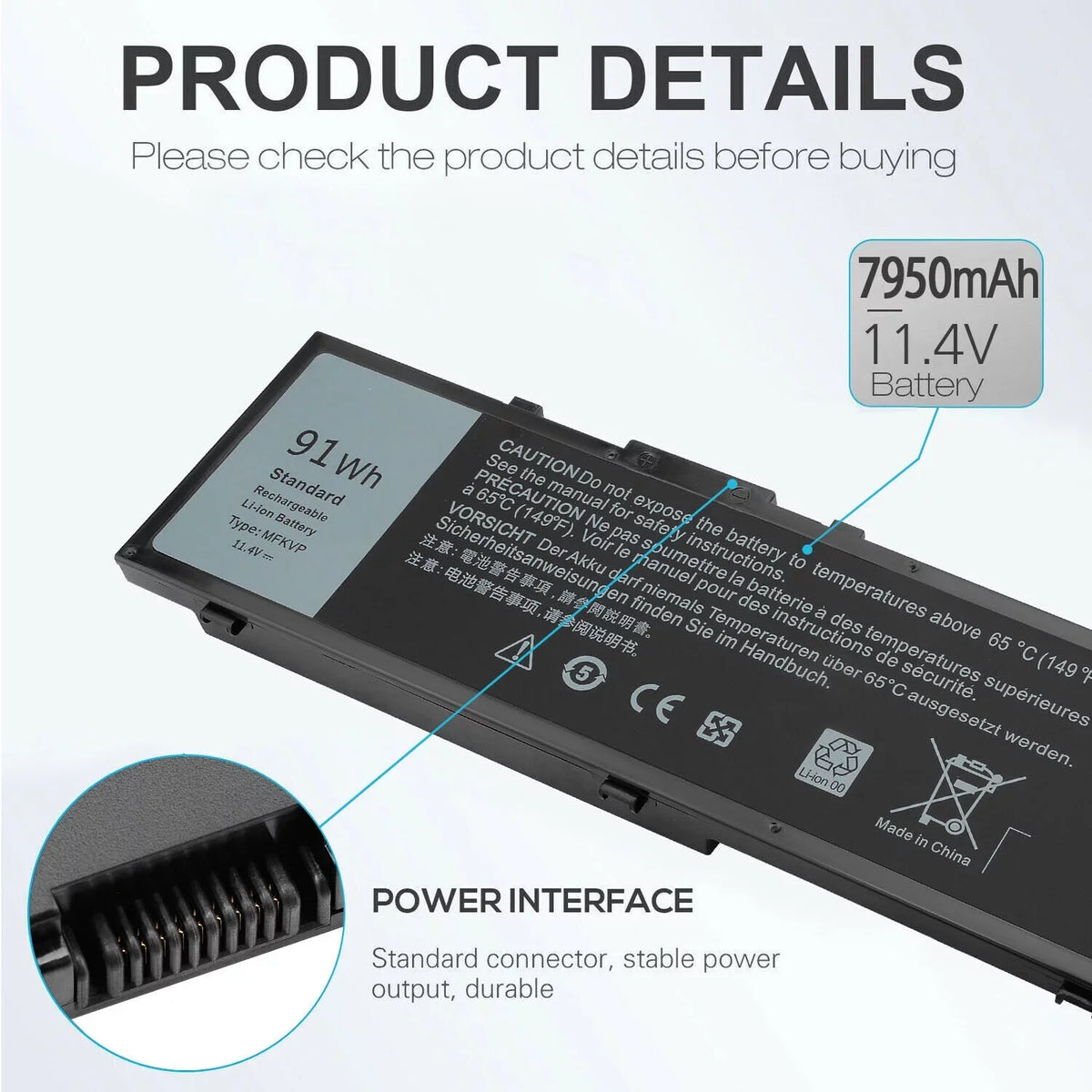 Battery For Dell Precision 7520 7720 7510 7710 17-7710 T05W1 M28DH 0FNY7