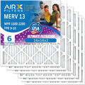 16x16x2 Air Filter  13 Comparable to  1500 - 2200 &  9 Electrostatic Pleated Air Conditioner Filter 6 Pack   Premium  Made 16x16x2 Furnace Filters by     .
