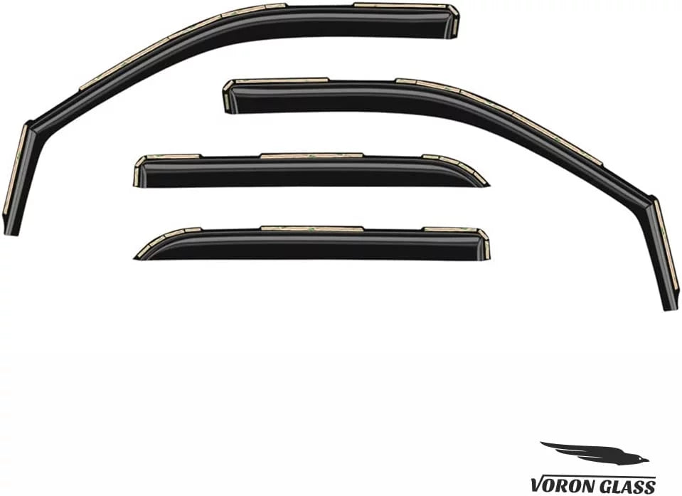 Voron Glass in-Channel Extra Durable Rain Guards for Trucks Dodge  2500 3500 2019-2024 Crew Cab, Window Deflectors, Vent Window Visors, 4 Pieces - 220010v