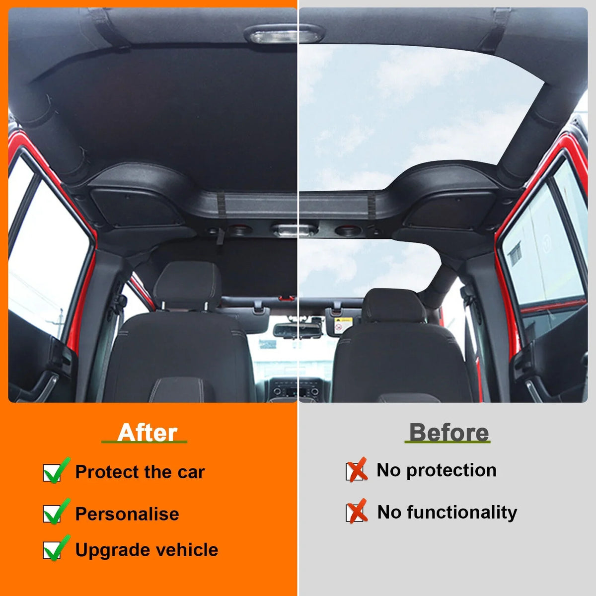 Soft Top Bikini Top Cover for Jeep Wrangler  2007-2017 2-Door Extended  Leather Anti- Top Roof Black