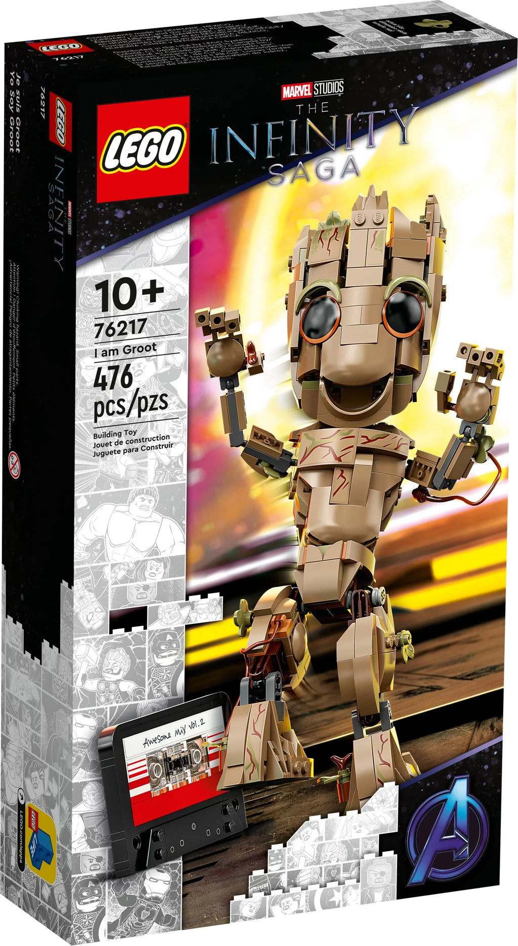 Marvel I am Groot Buildable Toy, 76217 Guardians of the Galaxy 2 Set, Collectable Baby Groot Model Figure, Gift Idea