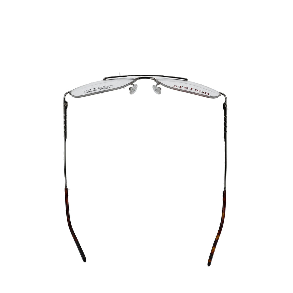 Stetson Men's Square Eyeglasses,  XL31, Gold, 59-18-150, with Case