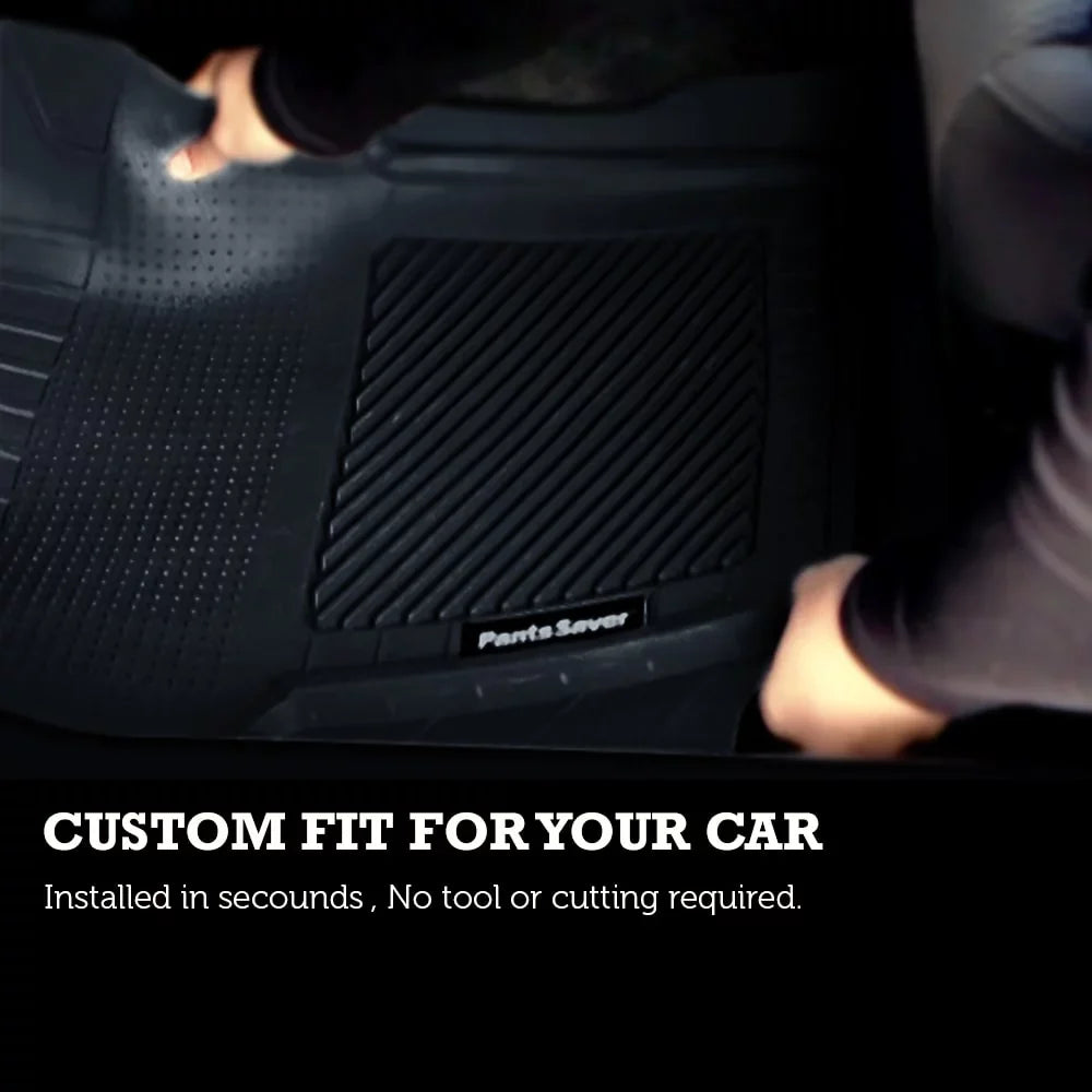 PantsSaver Custom Fit Automotive Floor Mats for Dodge Grand Caravan 2021 All Weather Protection for Cars, Trucks, , Van, Heavy Duty Total Protection Black