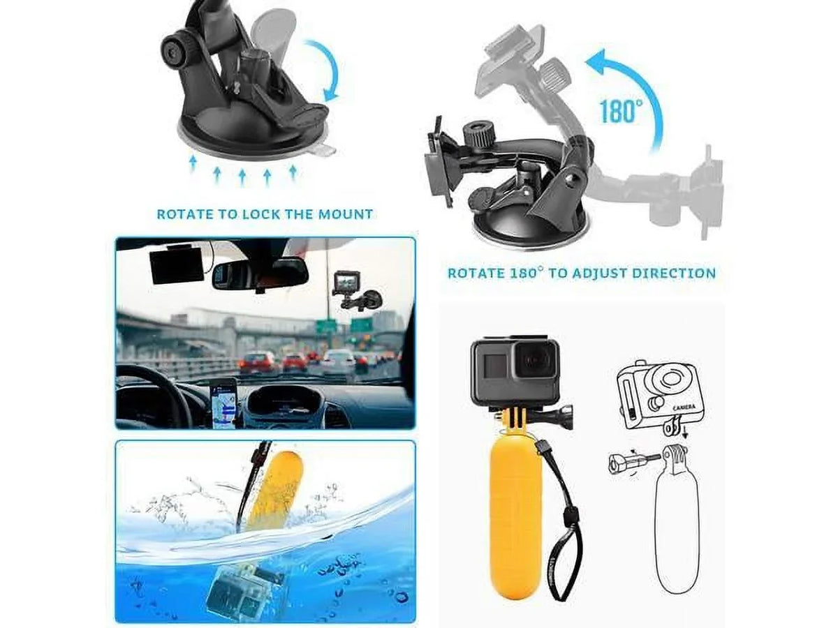 Accessories Kit for  EK5000 EK7000 4K WiFi Action Camera GoPro Hero 9 8 7 6 5/Session 5/Hero 4/3+/3/2/1 Max Fusion SJ4000 SJ5000