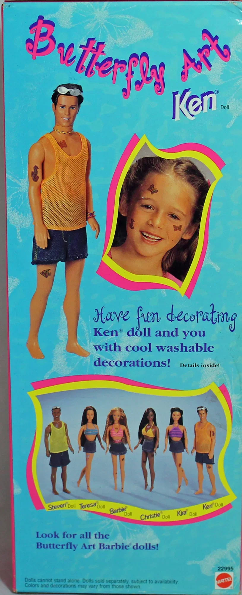 1998 Butterfly Art Ken Barbie, , (22995) Non-Mint Box
