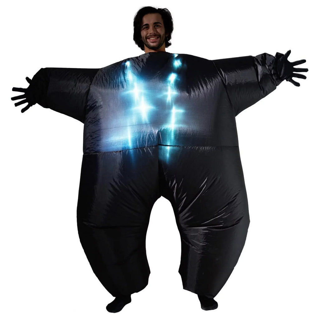 Morph Adult Inflatable Black   Costume Suit Halloween Black L