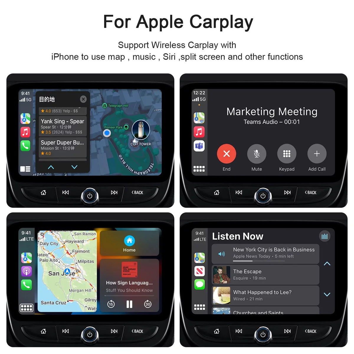Replacement for Apple Wireless Carplay Adapter Dongle  iPhone  Car Navigation Player