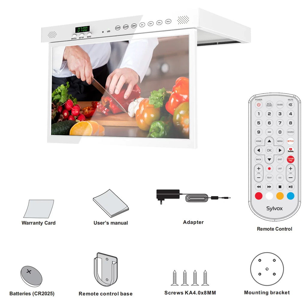 15.6 inch Smart Kitchen , 1080P  Under Cabinet , Smart Android  Built-in Google Play, Support Google Assistant WiFi Bluetooth