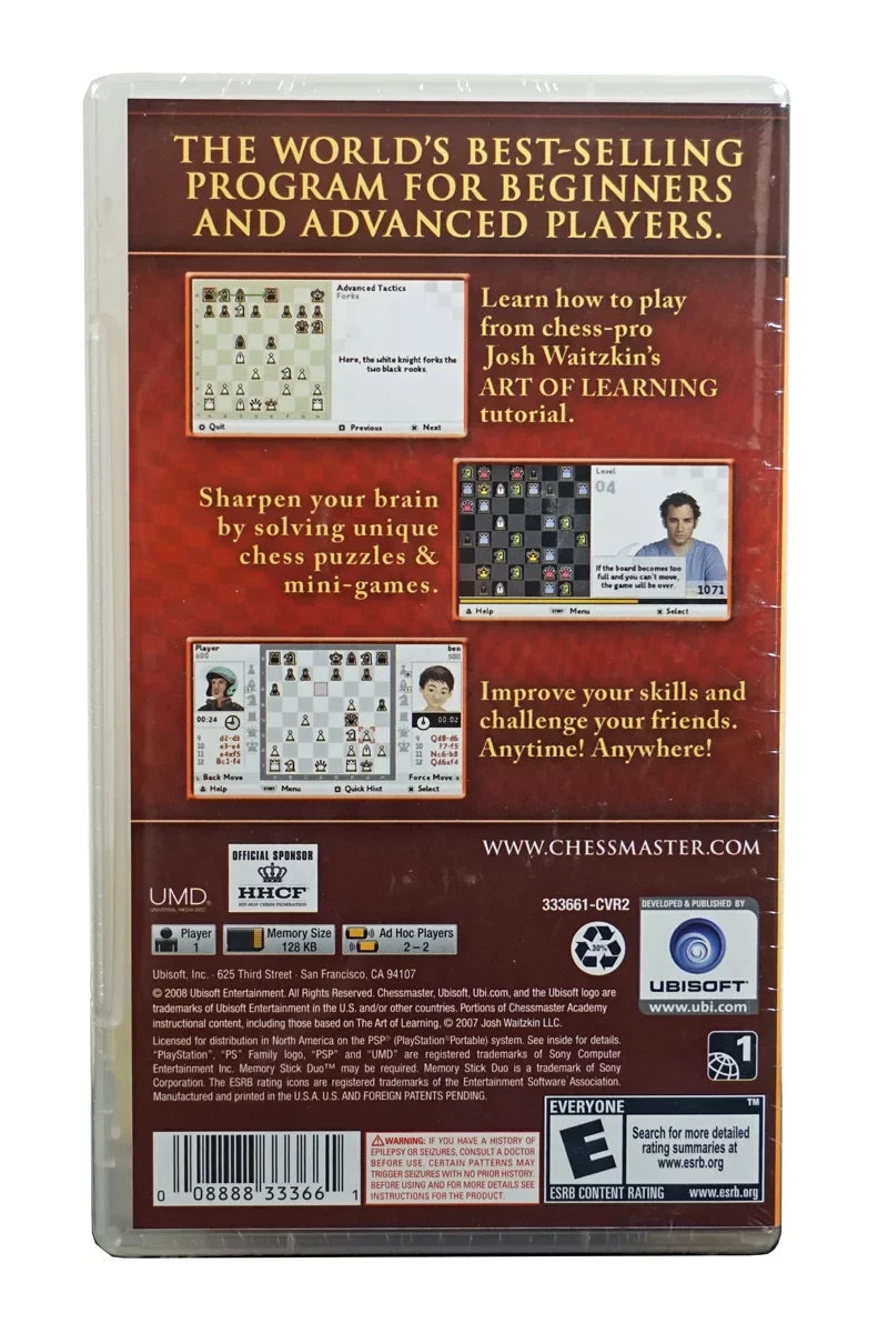 Chessmaster The Art of Learning - Sony  - Learn from to play from Josh Waitzkin Art of Learning Tutorial