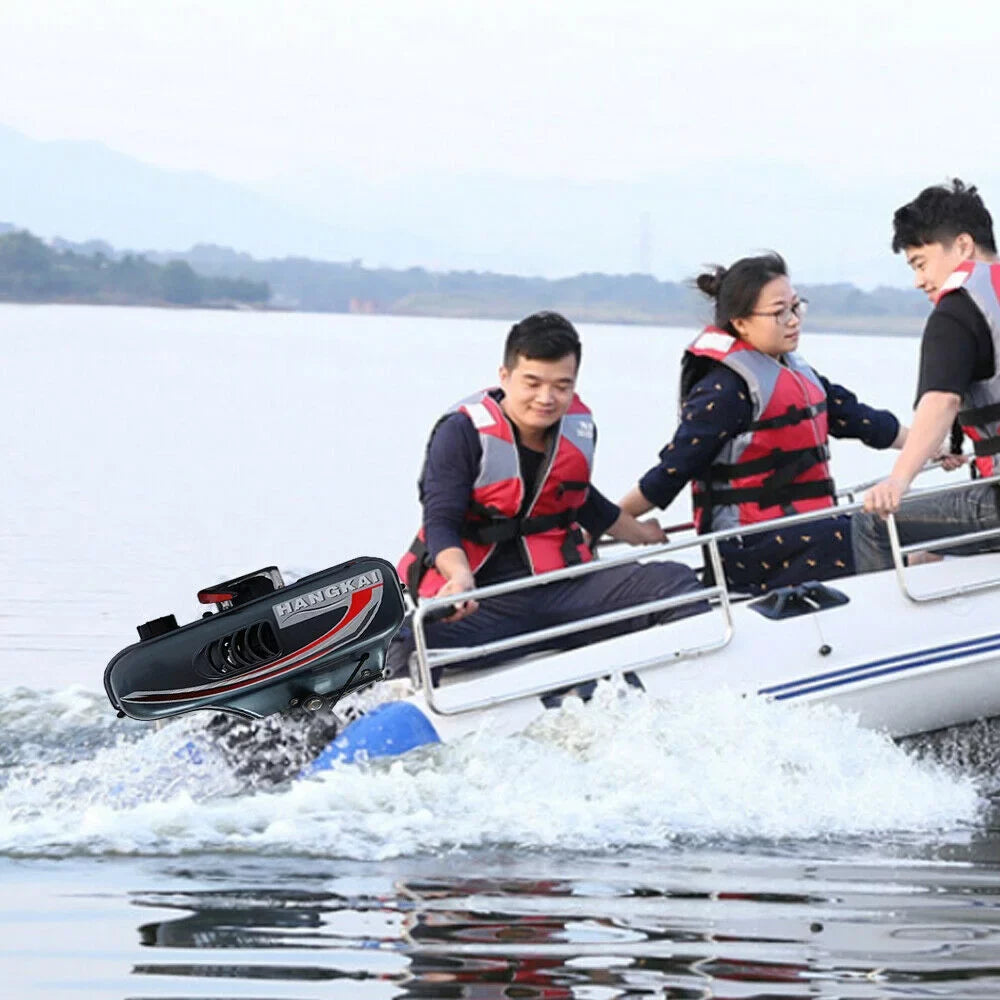 2-Stroke 3.5HP Outboard Motor Fishing Boat Petrol Engine  System 10 Km / H