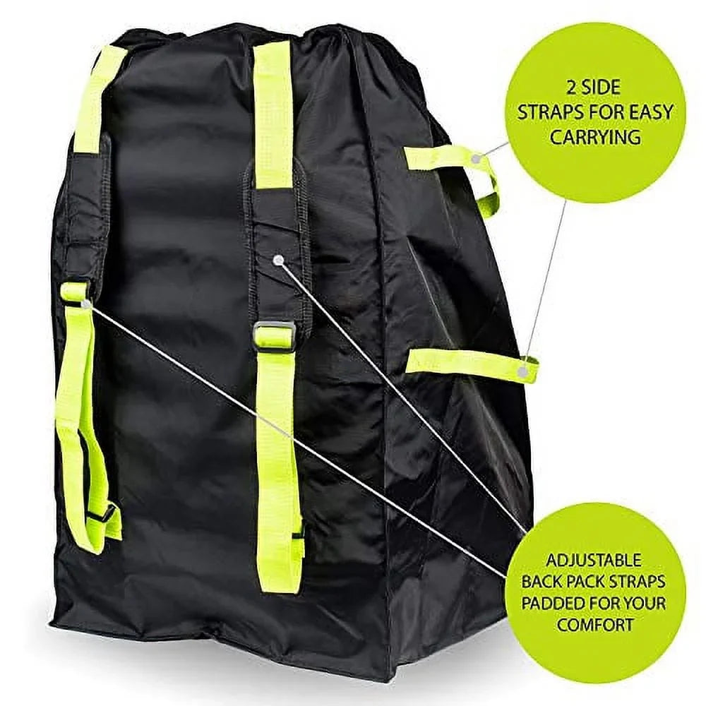 VolkGo Durable Car Seat Travel Bag with E-Book - Ideal Gate Check Bag for Air Travel & Saving Money - for Safe & Secure Car Seat - Fits Car Seats, Infant Carriers & Booster