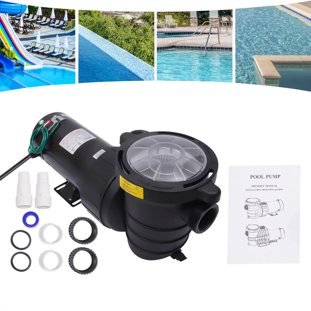 1.5HP 92GPM Above Ground  Swimming Pool Pump w/Strainer Filter 3450rpm 1100 W