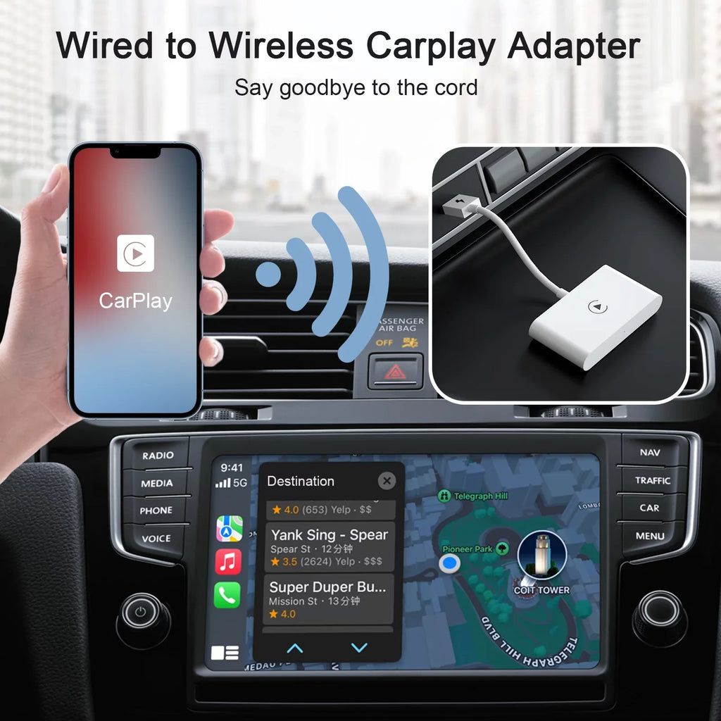Replacement for Apple Wireless Carplay Adapter Dongle  iPhone  Car Navigation Player