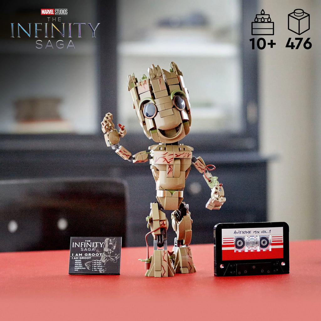 Marvel I am Groot Buildable Toy, 76217 Guardians of the Galaxy 2 Set, Collectable Baby Groot Model Figure, Gift Idea