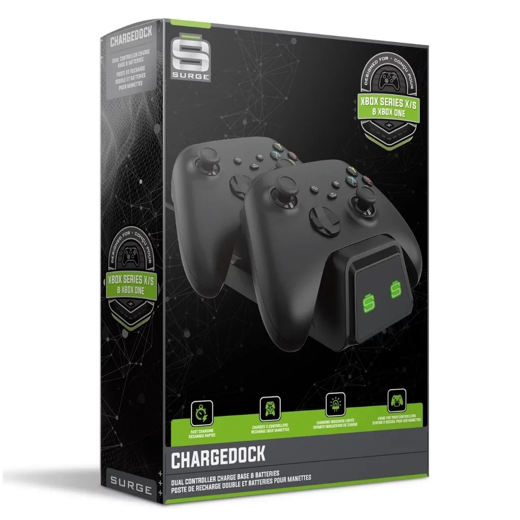 Microsoft Xbox Series S 512GB Digital Console with Extra Wireless Controller - Pulse Red - Surge 12 Piece Accessory Kit and  Dual Charge Base with Microfiber Cleaning Cloth