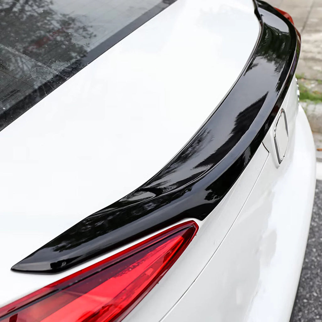 Xotic Tech 4DR  Style Glossy Black Rear Trunk Lip Wing Spoiler Compatible with Honda Civic 2016-2021 10th Gen