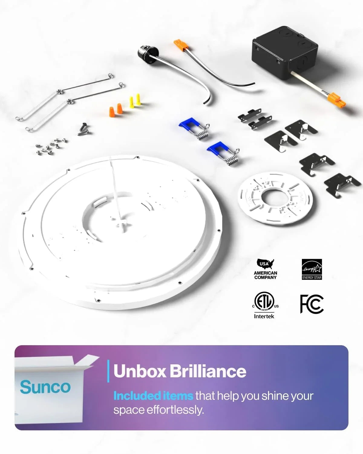 Sunco Smart  Flush Mount Ceiling Light Fixture 24W 2500LM 13 Inch  Color Changing  Night Light for Bedroom Kitchen Hallway Amazon Alexa Google Home Compatible  Energy Star 4 Pack