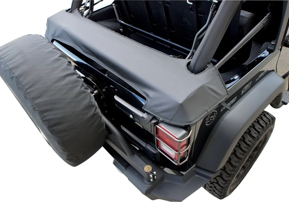 Rampage by RealTruck 960035 Soft Top Storage Boot For Factory & Replacement Soft Tops On 2007-2018 Jeep Wrangler  2-Door, Black Diamond