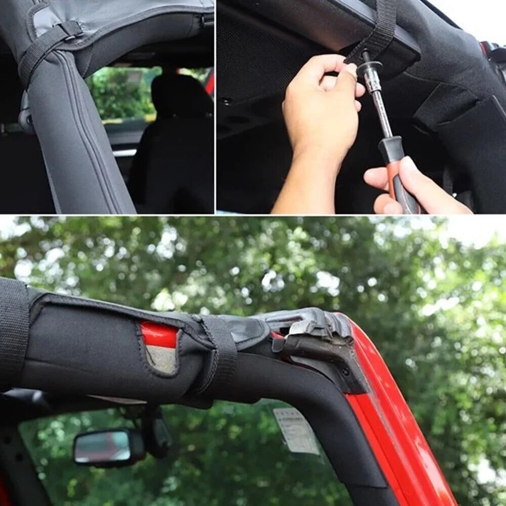 Durable Leather Top Sunshade Protection for Jeep Wrangler   07-18 - Effortless Installation, Superior Sun Protection