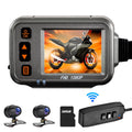 Andoer Motorcycle Camera, Full  1080p Dual Lens Dash Cam, Wide Angle, Timed Recording, Waterproof