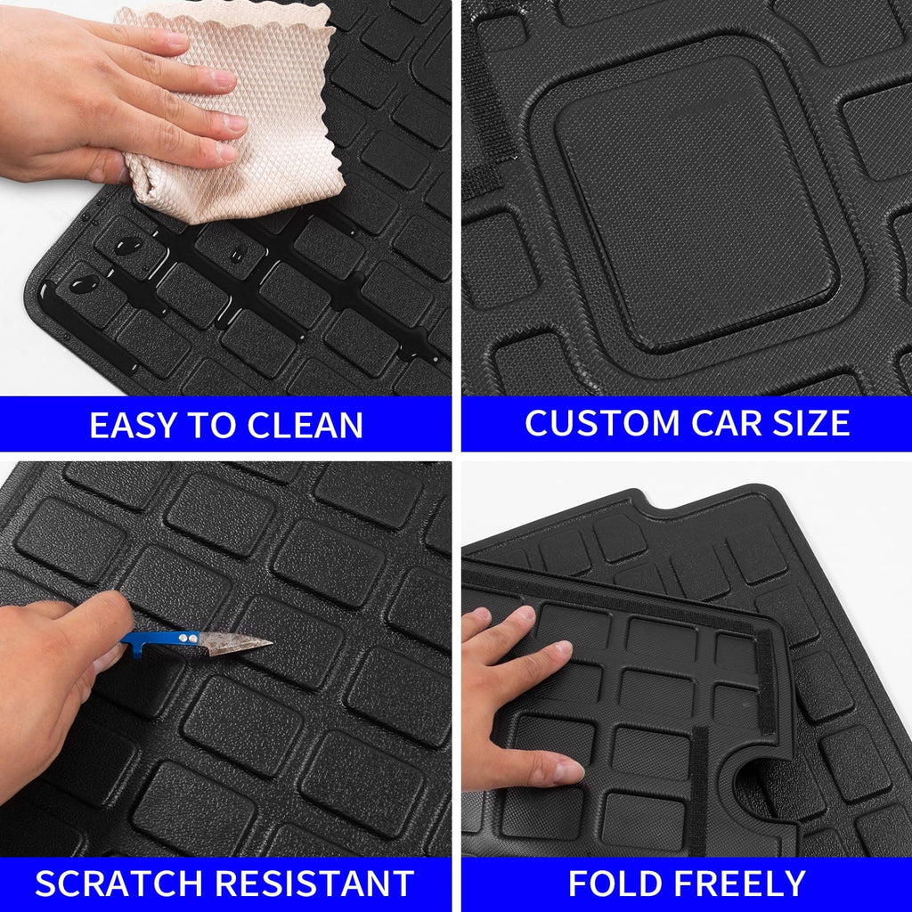 Fit 2010-2023 Toyota 4Runner Back Seat Cover Protector All Weather Trunk Mat Cargo Mat Cargo Liner 2022 Toyota 4 Runner Accessories (Backrest Mats,Fit Without Sliding Tray)