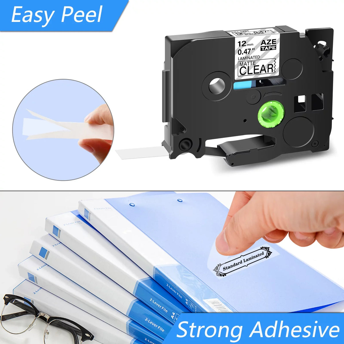 20PK Compatible for Brother P-touch Black on Matte Clear 12mm 0.47" TZe-M31 -M31 TZM31 TZeM31 Laminated Label Tape