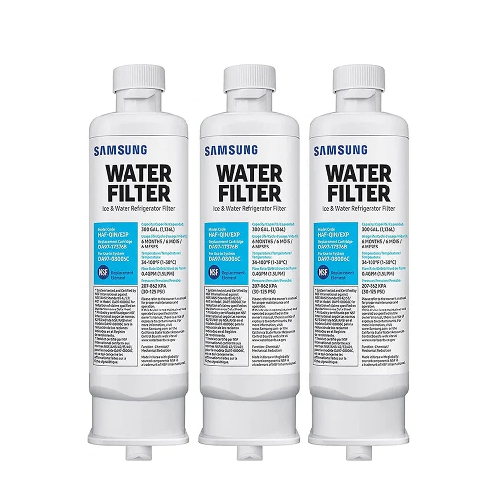 3 Pack DA97-17376B -, -/, BRF365200AP/, DA97-08006C Refrigerator Water Filter Replacement