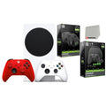 Microsoft Xbox Series S 512GB Digital Console with Extra Wireless Controller - Pulse Red - Surge 12 Piece Accessory Kit and  Dual Charge Base with Microfiber Cleaning Cloth
