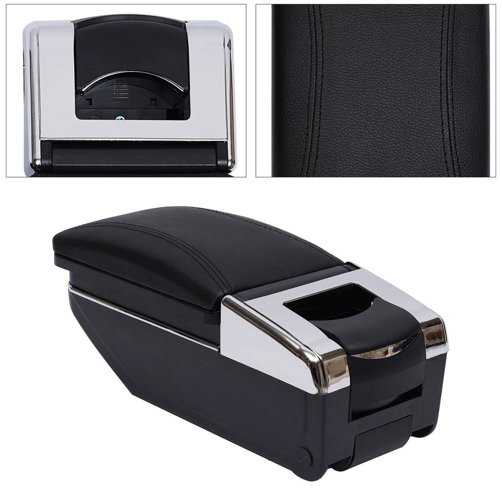 For Nissan Versa 07-2011 2012 Hatch Center Console Container Armrest Storage Box Black