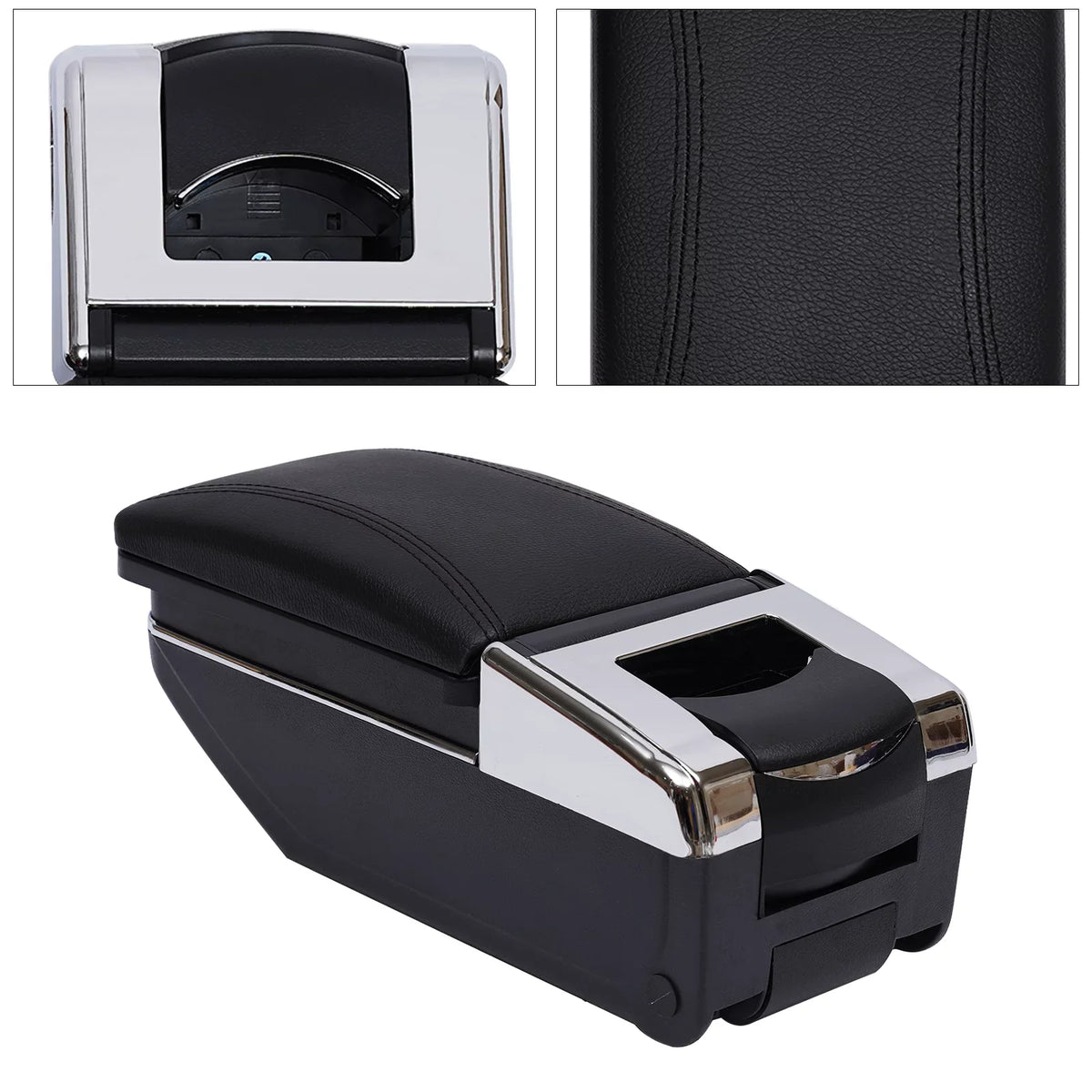 For Nissan Versa 07-2011 2012 Hatch Center Console Container Armrest Storage Box Black