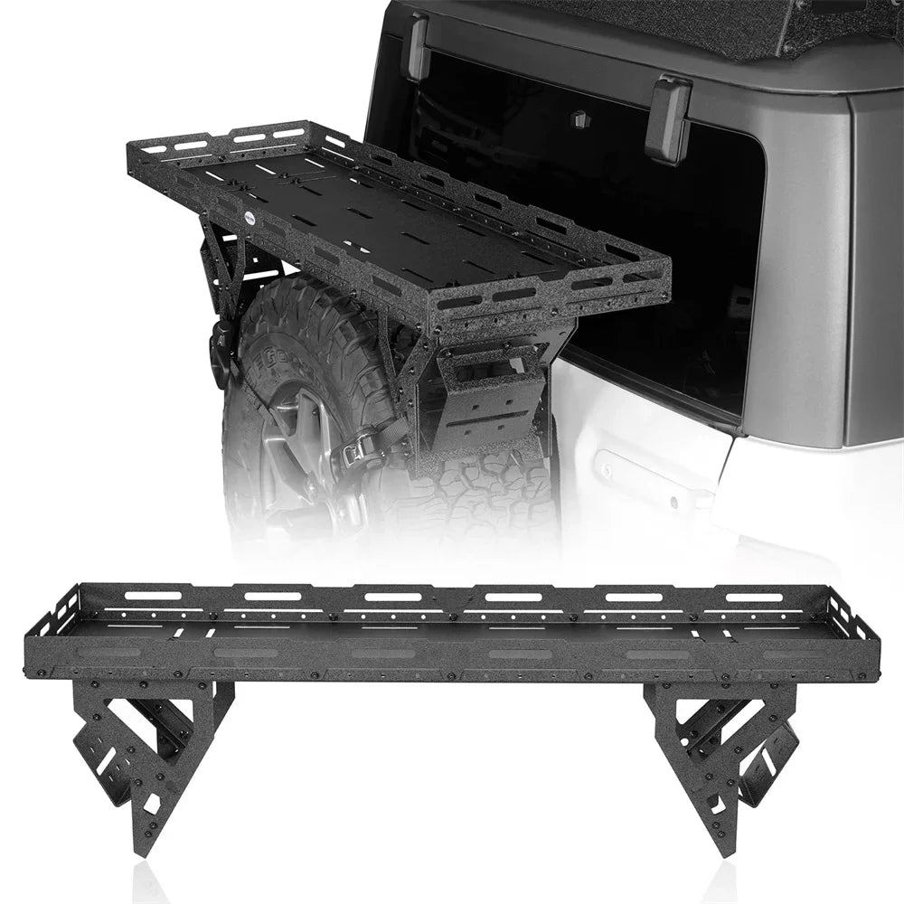Hooke Road Spare Tire Utility Basket Fit 1976-2024 Jeep Wrangler     Ford Bronco