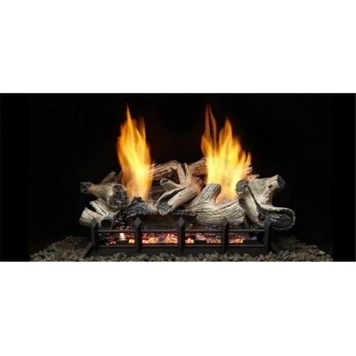 30 in. Beachcomber Burncrete Refractory Log Set for Natural Blaze  24 in. Burner - 6 Piece