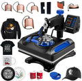 Blue Heat Press Machine 8 in 1, 15 x 15 Inches Sublimation Transfer Printer, Digital Precise  Control Printing, 360 Swing Away Vinyl Transfer Printer for T-Shirts, Canvas Bag, Pillow, Banner