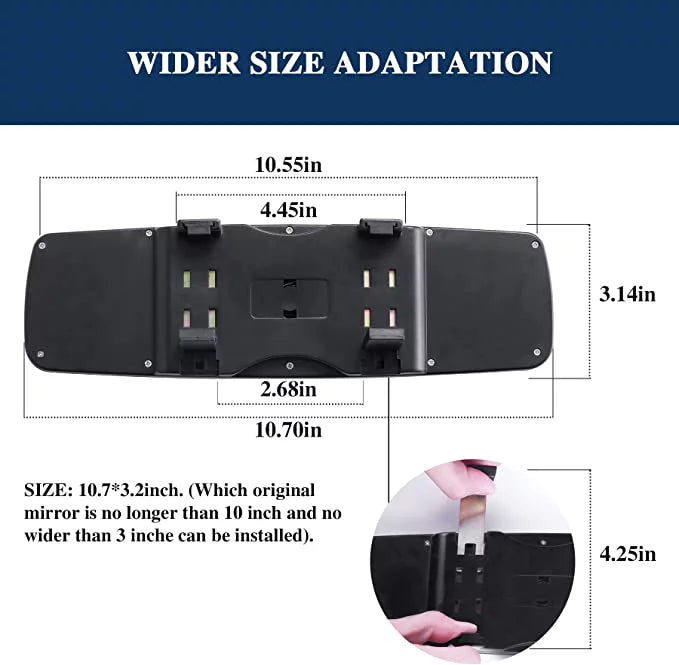 Bling Car Rearview Mirror, Car Bling Decorations Rear View Mirror with  Glass, Bling Car Interior Accessories for Women and Tee